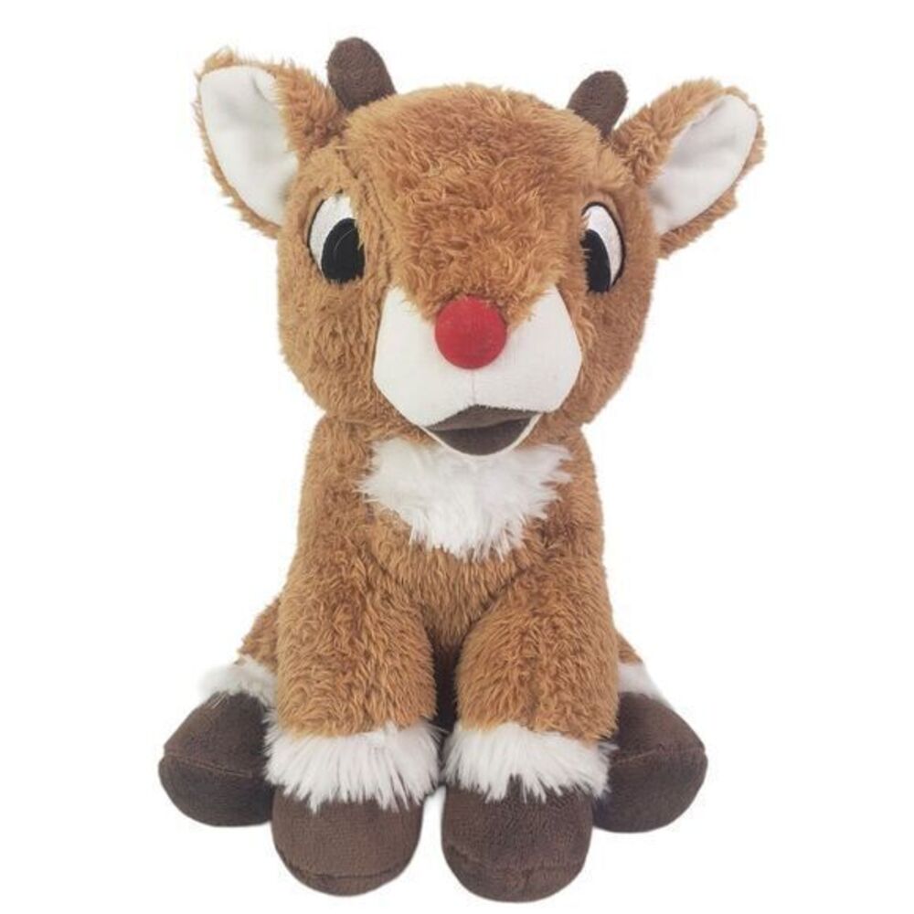 Kohls Cares Brown Reindeer Stuffed‎ Animal Red Nose Special For Christmas 10 In